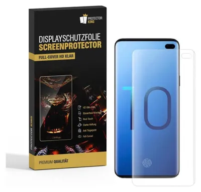 Produktbild von 2x Displayfolie für Samsung Galaxy S10 Plus FULL COVER Displayschutzfolie KLAR