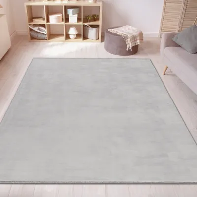 Produktbild von Klassischer Wohnzimmerteppich | warmer Flor | in grau Größe - 120 x 170 cm