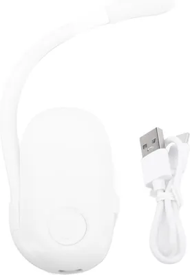 Obrázok produktu pre Miniatúrna klipová lampa, dobíjateľná cez USB, 3 farebné teploty, plynulé stmievanie, LED knižná lampa na čítanie, biela