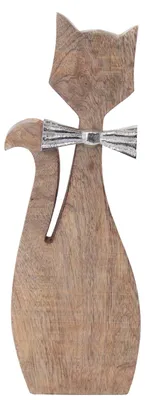 Holz-Aufsteller Katze, 30x10x2,5 cm, Weihnachtsdeko