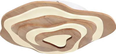 Image de Globo Lighting Plafonnier en bois brun foncé, LED