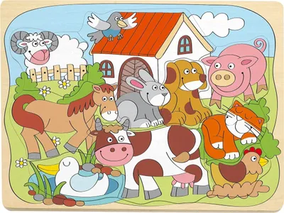 Obrázok produktu pre Puzzle na doske "Africké domáce zvieratká"
