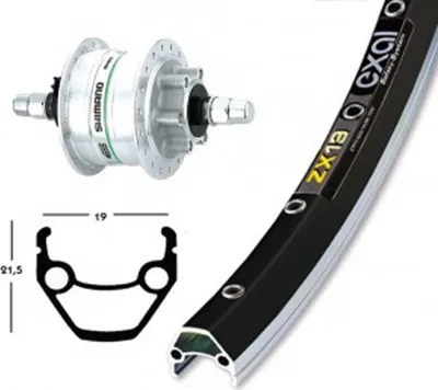 Produktbild von Winora V-Rad 28x1.75DH3D32 Disc6L.silb.Starr36L Exal ZX 19 schw/silb.Niro-Spei.