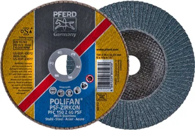 Produktbild von POLIFAN®-Fächerscheibe PFC 150 Z 60 PSF/22.23 VPE: 10