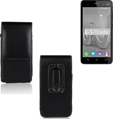 Produktbild von K-S-Trade Gürteltasche kompatibel mit Wiko Lenny 3  Schutz-Hülle Handy-Hülle mit Magnetverschluss  Holster in schwarz