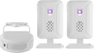 Immagine prodotto di Rilevatore di movimento wireless, sistema di allarme per la sicurezza domestica, sirena per porte, uso interno