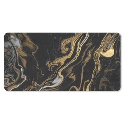 Produktbild von MuchoWow® Schreibtischunterlage Marmor - Silber - Gold - Abstrakt 80x40 cm - XXL Mauspad - Gaming Mauspad