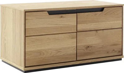 Produktbild von Schuhbank >ARAYA< 2 Türen, Eiche teilmassiv, Holzwerkstoff - 79x41x40,5cm (BxHxT)