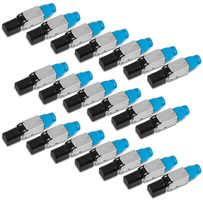 Produktbild von 20x Cat 8 Netzwerkstecker CAT8.1 RJ45 LAN Netzwerk Stecker geschirmt Werkzeuglos