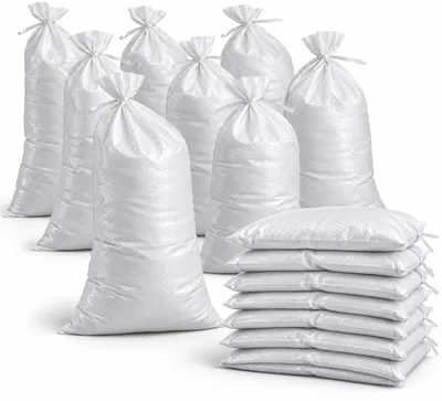 Obrázek produktu pro 10 kusů pytlů na písek o rozměrech 40x60 cm s šňůrkou pro ochranu proti vodě při povodních, dodávány prázdné - ochrana proti povodním - pytle a textilní vaky, Obrázek vytvořený pomocí AI