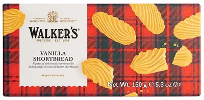 Zdjęcie produktu dla Walkers Pure Butter Shortbread z naturalnym aromatem waniliowym 150g
