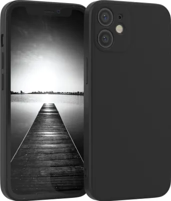Produktbild von EAZY CASE - TPU Hülle für Apple iPhone 12 Mini, TPU Case stoßfeste Handyhülle, weiches Cover mit Kameraschutz, Silikonhülle in Schwarz