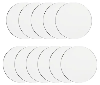 11 runde Acrylplatten, transparent, 2 mm, 15 cm, für Basteln