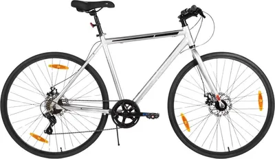 Produktbild von Aluminium Rennrad 700C – 7-Gang Schaltung – Doppelte Scheibenbremsen – Leichtes City & Fitness Fahrrad – Silber – Unisex 53/57 cm Rahmen