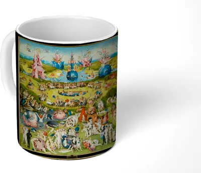 Produktbild von MuchoWow® Tasse Kaffeetasse Kaffeebecher 350 ml Garten der Lüste - Gemälde von Hieronymus Bosch Teetasse - Fototasse - Becher - Keramikbecher - Teebecher - Kaffeetasse - Bürotasse