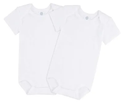 Obrázek produktu pro Sanetta, dětská body – unisex, krátký rukáv, balení po dvou, vyrobené z biobavlny, velikost 80