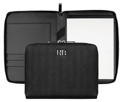 Zdjęcie produktu dla HUGO BOSS Teczka konferencyjnaA5 Herringbone Black