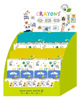 Produktbild von Bunte Spiralstifte Set für Kinder, ungiftig, abwaschbar und leicht zu halten