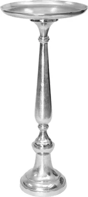 Produktbild von Dekosäule Silber Metall 78cm Antik Look – Kerzenständer