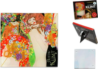 Produktbild von Glasuntersetzer - G. Klimt, Wasserschläuche (CARMANI)