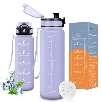 Imagen del producto de Botella deportiva de 0,5 litros, apta para bebidas carbonatadas, ideal para usar en bicicleta