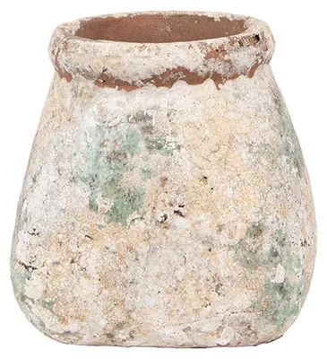 Obrázok produktu pre Kvetináč Clayre & Eef 14x14x13 cm béžovo zelený terakotový