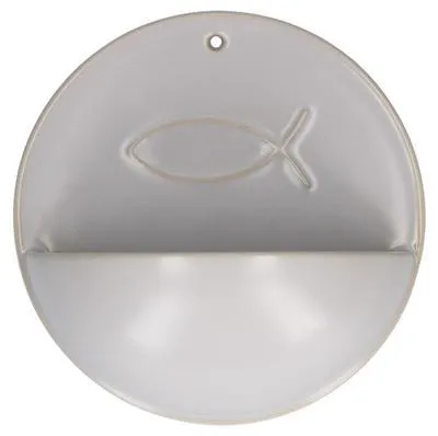 Produktbild von Weihwasserbecken aus Porzellan - Fisch