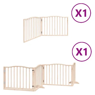 Obrázek produktu pro Zábrana pro psy s dvířky skládací 6 panelů 480 cm topol