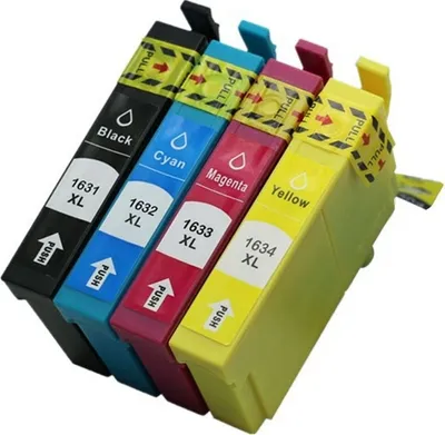 Produktbild von 1 Set kompatible Tintenpatronen T1631, T1632, T1633, T1634 für Epson WorkForce WF-2010, 2110, 2510, 2520, 2530, 2540, 2630, 2650, 2660, 2750, 2760