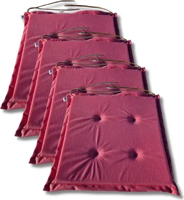 Immagine prodotto di Set 4 cuscini per sedie 40x40x3 cm antiscivolo per sala da pranzo - 1227