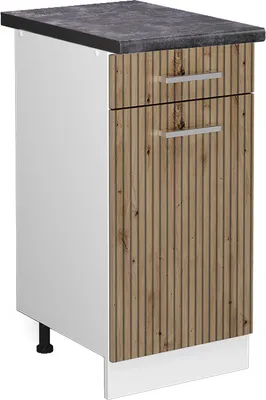 Image de Meuble cuisine Vicco R-Line Chêne Artisan 40cm , PT Anthracite, Model 49058