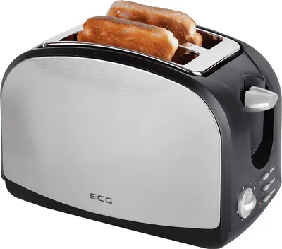 Produktbild von ECG ST 968 | Toaster | mit Auftaufunktion | Toaster | 900 W | Abschalten | Edelstahl| schwarz |