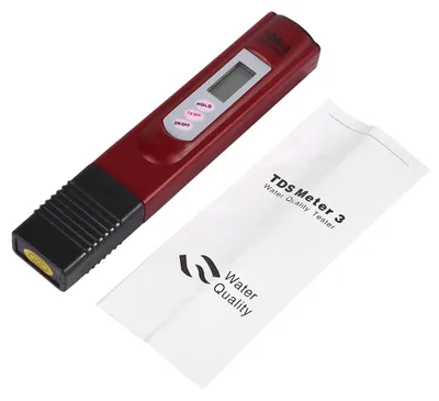 Image de Stylo numérique LCD pour tester la qualité de l'eau, filtre de pureté, appareil de mesure TDS, testeur, 0-9999 PPM, température, rouge