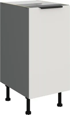 Image de Meuble bas à une porte LUNARA - largeur 40 cm, blanc/anthracite