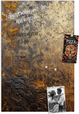 Produktbild von Magnettafel 60x90cm Pinnwand Whiteboard beschreibbar - Golden Texture