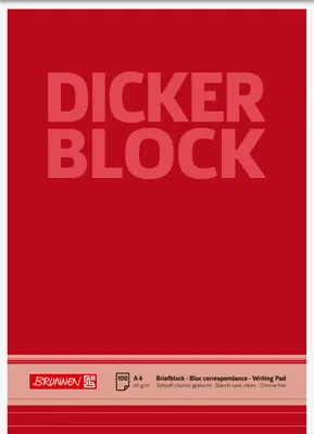 Zdjęcie produktu dla BRUNNEN 1052687 Block "Dicker Block" A4 liniert
