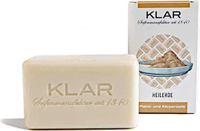 Image de Klar Seifen Heilerdeseife 100g Cosmos zertifiziert, palmölfrei, für empfindliche