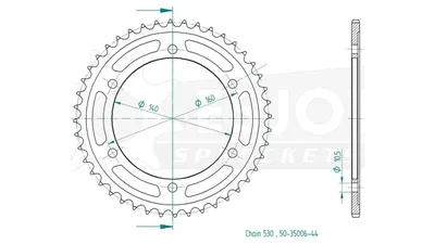 Produktbild von Esjot Kettenrad 530 48Z Stahl Schwarz