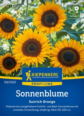 Produktbild von Kiepenkerl Sonnenblumensamen Sunrich Orange F1 Helianthus annuus 25 Pflanzen