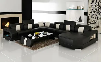 Image de Wohnlandschaft Couch Polster Eck Garnitur Designer Ledersofa Big Sofa Trier2