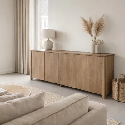 Productafbeelding van StarFurn Dressoir Dallas Naturel Mangohout 210cm