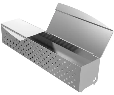 Produktbild von Char-Broil Räucherbox MADE2MATCH Edelstahl 12x6x3 Zoll für Gasgrills mit Klappdeckel und seitlichen Öffnungen