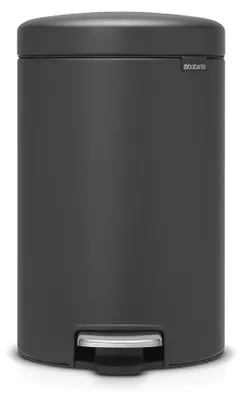 Zdjęcie produktu dla Brabantia 113802, 12 l, Okrągły, Plastik, Szary, Pedał, Plastik