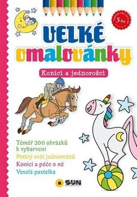Obrázok produktu pre Veľké omaľovánky - Koníky a jednorožce