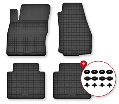 Productafbeelding van Rubberen automatten voor Audi A8 D5 4N vanaf 2017 (sedan) – 4-delig, zwart, op maat – Wielganizator Semi-Universal