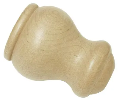 Endknopf für Gardinenstangen Ø28 mm, Holz, Natur