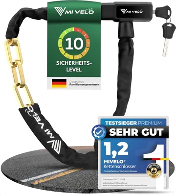 Image de Cadenas de 100 cm, 8 mm, en acier trempé, pour vélo électrique