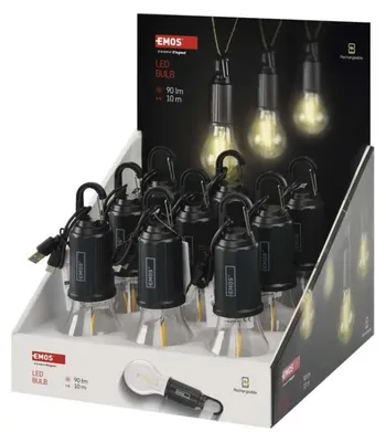 Productafbeelding van EMOS LED-lamp met USB-voeding, 9 stuks, verpakking, P4719