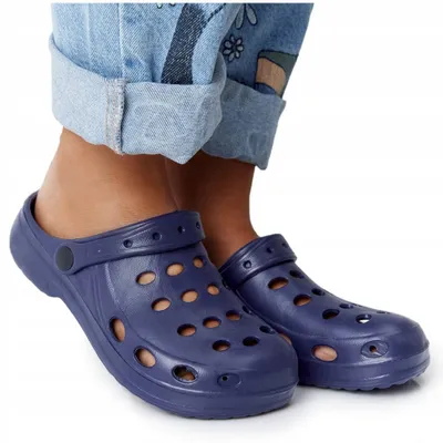 Produktbild von Damen Herren Kinder Clogs Schaum Schuhe Badeschuhe Gartenschuhe Agenda Dunkelblau Gr.38
