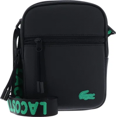 Immagine prodotto di LACOSTE borsa a tracolla LCST Slimline Flat Crossover Bag Jacquard Webbing Noir nero